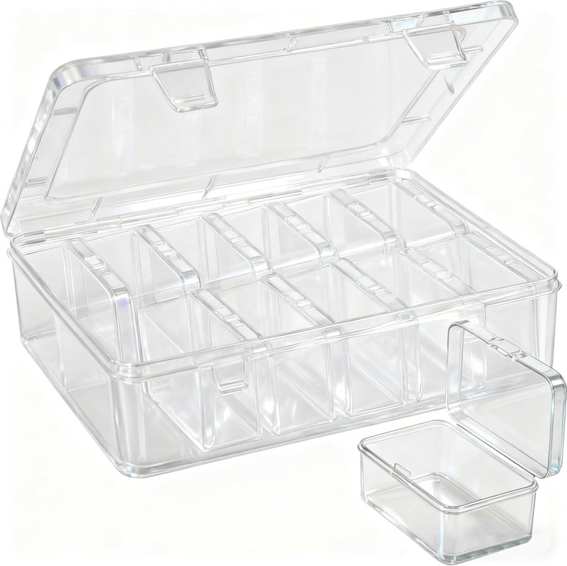 Mathtoxyz Bead Organizers and Storage Box, Medium Size Case Plastic Container for Sewing Clay Beads Craft and Jewelry Making - Image 1